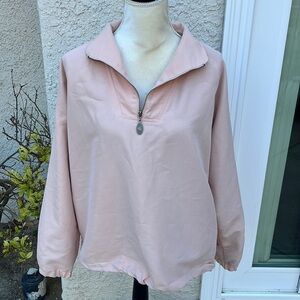 Sunderland of Scotland Women's Pink Golf Windbreaker 1/4 Zip Pullover Size M